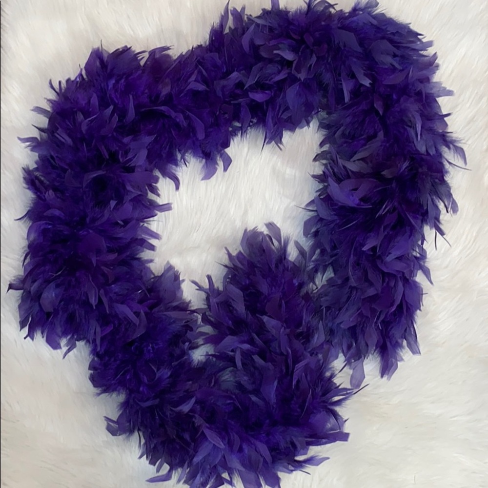 75” Fat Fluffy Fabulous Purple Real Feathers Boa Harry Styles